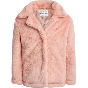 URBAN REPUBLIC Girls' Jacket- Long-Length Plush Faux Fur Teddy Overcoat