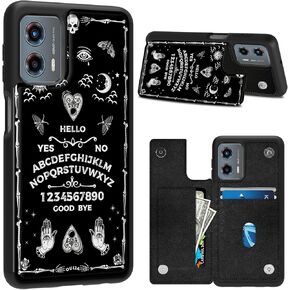 for Motorola Moto G Power 2023 5G Case Wallet with Card Holder, Flip Leather Case Built-in Card Slots Kickstand Shockproof Cover for Moto G Power 2023 5G, Sunflower Sugar Skulls US Flag