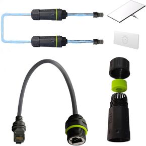 محول Starlink Ethernet Gen 3/Mini، كابل Starlink بطول 1.64 قدم مع واجهة كابل RJ45 Ethernet، لتوصيل Starlink Standard V3/Mini Dish وجهاز التوجيه، مقاوم للماء - قطعتان in Kuwait