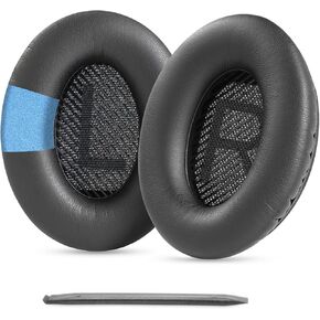 QC35 Ear Pads Ear Cushions Compatible with Bose QuietComfort 35 II QC35 QC25 Headphones Protein Leather Earcups Earmuffs (Gray)
