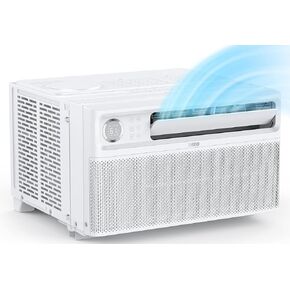 Dreo Window Air Conditioner, 8000 BTU U-Shaped Inverter AC Unit, Cools Up to 350 sq ft, 42db Ultra Quiet, Easy Installation with Open Window Flexibility, 35% Energy Savings, Remote Control