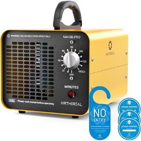 Airthereal MA10K-PRO SMART WiFi Ozone Generator - 10,000mg/hr High Capacity O3 Machine - Odor Remover, Ozonator, Deodorizer, Sterilizer - Adjustable Settings for Any Size Room - Black