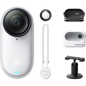 Insta360 GO 3S - 128 GB Action Bundle White 4K Tiny Portable Vlogging Camera, Hands-Free POVs, Mount Anywhere, Stabilization, 140 Min Battery Life, 10m Waterproof, Pet POV