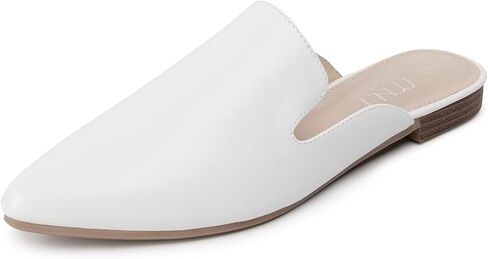 MUSSHOE Women’s Pointed Toe Mule Flats: Comfortable Lightweight Slip On Backless Loafers with Memory Foam for Office Work & Dressy Casual Wear in Saudi Arabia