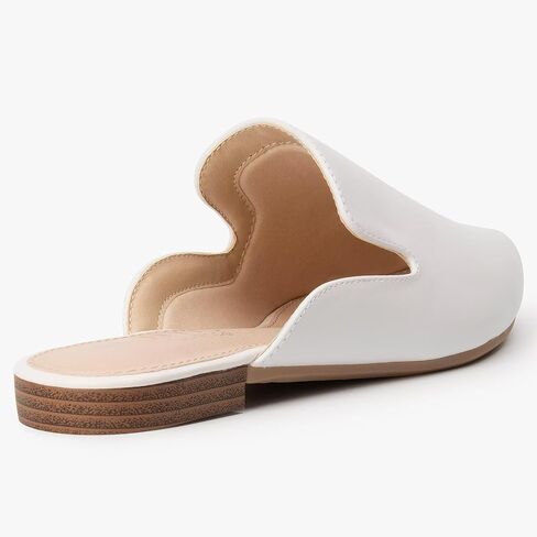 MUSSHOE Women’s Pointed Toe Mule Flats: Comfortable Lightweight Slip On Backless Loafers with Memory Foam for Office Work & Dressy Casual Wear in Saudi Arabia