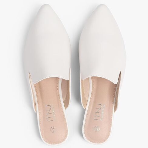 MUSSHOE Women’s Pointed Toe Mule Flats: Comfortable Lightweight Slip On Backless Loafers with Memory Foam for Office Work & Dressy Casual Wear in Saudi Arabia