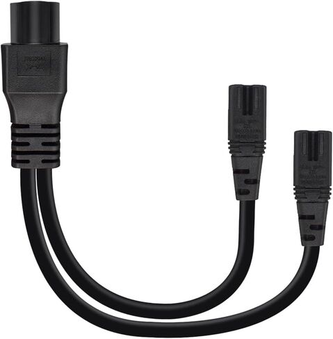 IEC320 C6 to C5 /C13 Y Splitter Power Cable,C6 to C13,C6 to C5 Adapter Converter AC Power Supply Cord,C6 MALE to dual female is c13 pdu jack and c5 3 hole ac Cable.1FT/0.3M (C6 to C5+C13) in Kuwait