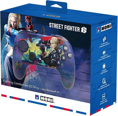 HORI Fighting Commander OCTA (Street Fighter 6 Juri Edition) لأجهزة الكمبيوتر التي تعمل بنظام Windows - لوحة قتال سلكية من فئة البطولة مرخصة رسميًا من Capcom in Kuwait