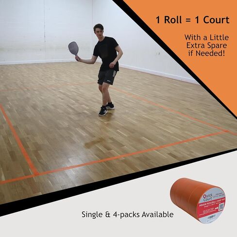 Indoor Pickleball Court Marking Tape, The Complete Pickleball Court Marking Kit - 2'' x 230FT, Pickleball Court Tape with Instructions Included for Fast Court Marking in Saudi Arabia