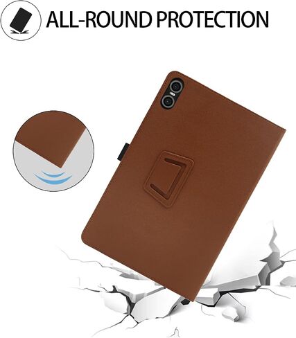 حافظة لأجهزة Odea Android 14 اللوحية، نسخة مطورة مقاس 10 بوصة A10 2024، غطاء حامل قابل للطي من الجلد الفاخر مع حزام يد للكمبيوتر اللوحي، أسود. in Kuwait