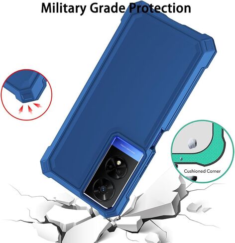 for TCL 50 XE case, with Tempered Glass Screen Protector 360 Full-Body Soft TPU Bumper Shockproof Silicone Protective Phone Cover Case for TCL 50 XE 5G (Black) in Kuwait