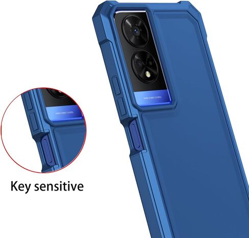 for TCL 50 XE case, with Tempered Glass Screen Protector 360 Full-Body Soft TPU Bumper Shockproof Silicone Protective Phone Cover Case for TCL 50 XE 5G (Black) in Kuwait