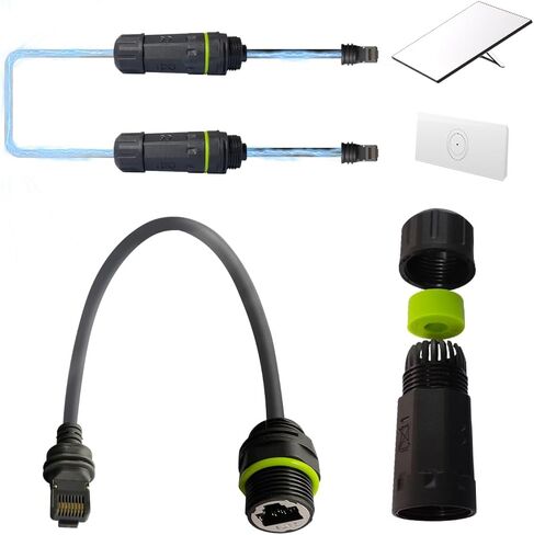 محول Starlink Ethernet Gen 3/Mini، كابل Starlink بطول 1.64 قدم مع واجهة كابل RJ45 Ethernet، لتوصيل Starlink Standard V3/Mini Dish وجهاز التوجيه، مقاوم للماء - قطعتان in Kuwait