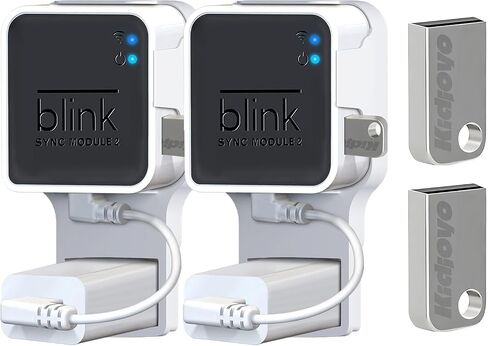 256GB USB Flash Drive & Wall Mount for Blink Sync Module 2 with Short Cable – Declutter, Save Space, and Effortlessly Enhance Security in Saudi Arabia