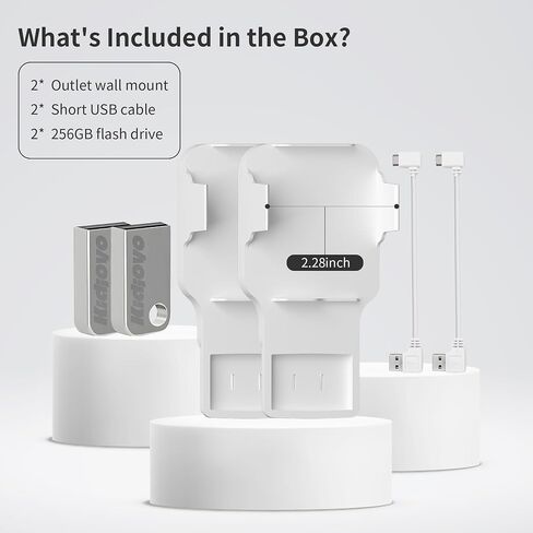256GB USB Flash Drive & Wall Mount for Blink Sync Module 2 with Short Cable – Declutter, Save Space, and Effortlessly Enhance Security in Saudi Arabia
