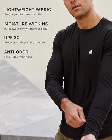قميص رياضي بأكمام طويلة للرجال مقاس S - 4XL، قميص Dri Fit Performance للتمرين in Kuwait