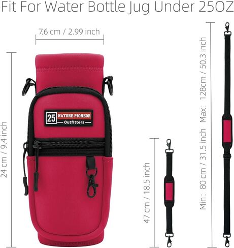 NATURE PIONEOR Water Bottle Carrier Holder Sleeve with Adjustable Strap 32 oz, Insulated Water Bottle Holder Sling Bag in Kuwait