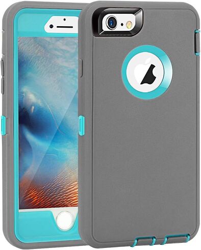 MAXCURY for iPhone 6s Plus Case, iPhone 6 Plus Case 5.5 Inch, Heavy Duty Shockproof Full Body Protection Cover Built-in Screen Protector for Men & Women - Black in Saudi Arabia