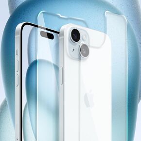 for iPhone 15 Plus Back Glass Protector [2-Pack], iPhone 15 Plus Back Screen Protector Rear Tempered Glass HD Clarity Compatible with iPhone 15 Plus (6.7 inch)