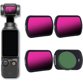 فلتر مستقطب مغناطيسي وانتشار أسود 1/4 متوافق مع DJI Osmo Pocket 3، إطار نحيف للغاية وزجاج بصري عالي الدقة in Kuwait