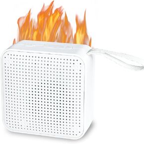 MSELTOS Fireplace Crackling Sound Maker, 2 in 1 Realistic Rechargeable Fire Crackling Sound Machine for Gas & Electric Fireplace, Fire Crackler Sound System, 3H Timer, White Noise for Sleep (Black) in Saudi Arabia