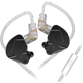 keephifi KZ ZSN Pro X in Ear Monitor 1BA+1DD HIFI IEM Earphones,Noise Cancelling Wired Earbuds Rich Bass Stereo Metal Headphones in Ear Earbuds with Detachable Cable for Audiophiles (Black,No Mic)