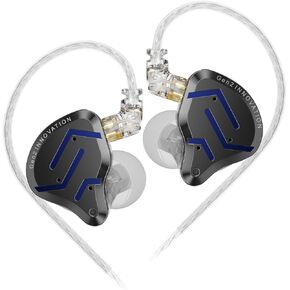 keephifi KZ ZSN Pro X in Ear Monitor 1BA+1DD HIFI IEM Earphones,Noise Cancelling Wired Earbuds Rich Bass Stereo Metal Headphones in Ear Earbuds with Detachable Cable for Audiophiles (Black,No Mic)