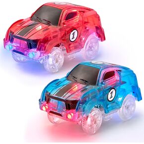 JITTERYGIT Race Track Glow in The Dark Magic Toy Set, Kids Light Up Flexible Car Tracks - Best Birthday Gift for Boys Girls and Toddlers 3 4 5 6 7 8 Year Old