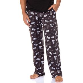 Star Wars Logo and Ships Allover Print Pajama Sleep Pants Licensed