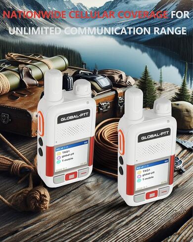 2-Pack Global PTT 4G Walkie Talkies with Pre-Installed SIM Cards - Nationwide Coverage Unlimted Communication Range PoC Two Way Radios Audio and Rugged Design (Black) in Saudi Arabia