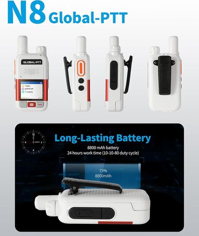 2-Pack Global PTT 4G Walkie Talkies with Pre-Installed SIM Cards - Nationwide Coverage Unlimted Communication Range PoC Two Way Radios Audio and Rugged Design (Black) in Saudi Arabia