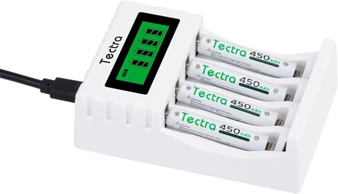 2X AAAA Batteries, Ni-MH AAAA Rechargeable Batteries + LED USB Charger for Surface Pen, Active Stylus, LED Candle, Flashlight, Portable CD, MP3 Players, Digital Camera and More in Saudi Arabia