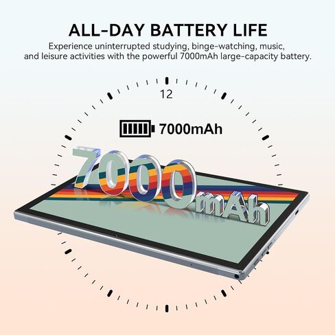 أحدث جهاز لوحي Android 14 WIFI6 بسعة تخزين كبيرة 8 جيجابايت رام (4+4 افتراضي) + 64 جيجابايت روم + 512 جيجابايت قابل للتوسيع، ثماني النواة 2 في 1 تابلت مع لوحة مفاتيح، بطارية 7000 مللي أمبير في الساعة، شاشة 10.1 بوصة، بلوتوث/حافظة/ماوس in Kuwait
