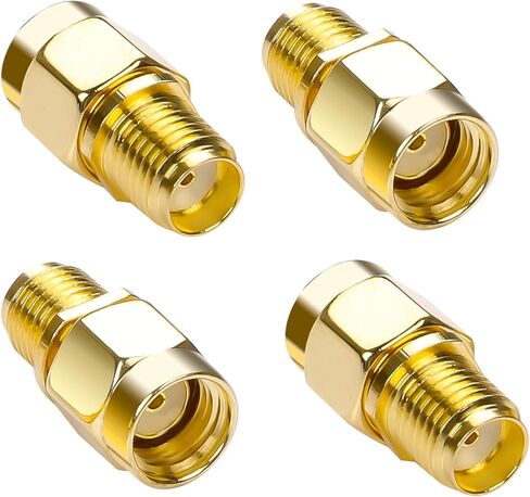 YAODHAOD 4PCS SMA Coax Connector Cable Gender Changers RP-SMA Male to RP-SMA Female RF Coaxial Adapter Low Loss Coaxial Connector for Radio Antenna WiFi Extension Audio (RP-SMA Male to RP-SMA Female) in Saudi Arabia