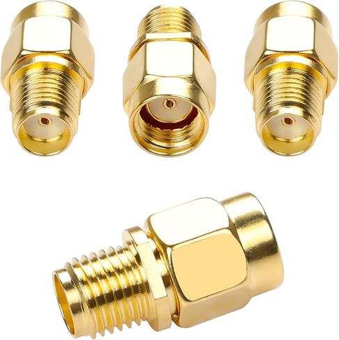 YAODHAOD 4PCS SMA Coax Connector Cable Gender Changers RP-SMA Male to RP-SMA Female RF Coaxial Adapter Low Loss Coaxial Connector for Radio Antenna WiFi Extension Audio (RP-SMA Male to RP-SMA Female) in Saudi Arabia