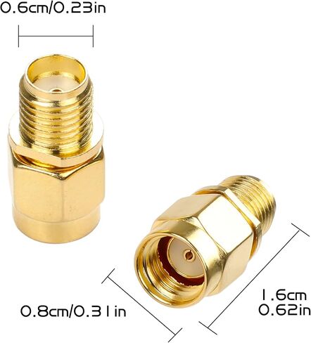 YAODHAOD 4PCS SMA Coax Connector Cable Gender Changers RP-SMA Male to RP-SMA Female RF Coaxial Adapter Low Loss Coaxial Connector for Radio Antenna WiFi Extension Audio (RP-SMA Male to RP-SMA Female) in Saudi Arabia