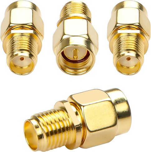 YAODHAOD 4PCS SMA Coax Connector Cable Gender Changers RP-SMA Male to RP-SMA Female RF Coaxial Adapter Low Loss Coaxial Connector for Radio Antenna WiFi Extension Audio (RP-SMA Male to RP-SMA Female) in Saudi Arabia