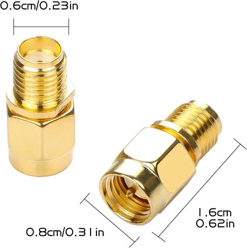 YAODHAOD 4PCS SMA Coax Connector Cable Gender Changers RP-SMA Male to RP-SMA Female RF Coaxial Adapter Low Loss Coaxial Connector for Radio Antenna WiFi Extension Audio (RP-SMA Male to RP-SMA Female) in Saudi Arabia