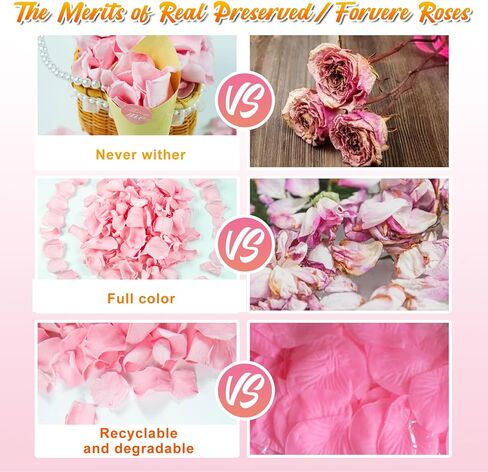 180 PCS Dried Real Red Rose Flower Petals Confetti for Wedding, 1.75oz Preserved Freeze Flower Girl Petals for Romantic Night Wedding Proposal Valentine's Day Centerpeice BabyShower Decor in Saudi Arabia