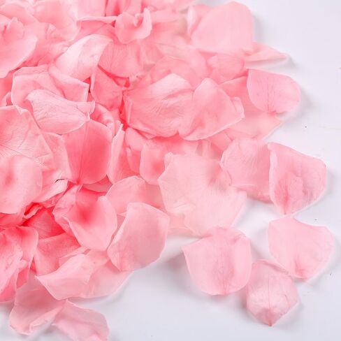 180 PCS Dried Real Red Rose Flower Petals Confetti for Wedding, 1.75oz Preserved Freeze Flower Girl Petals for Romantic Night Wedding Proposal Valentine's Day Centerpeice BabyShower Decor in Saudi Arabia