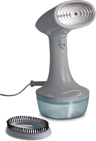 Hamilton Beach Handheld Garment Steamer for Clothes, Fabric and Drapes, 15 Minutes of Continuous Steam, Portable Wrinkle-Remover for Home and Travel, 1000 Watts, White & Blue (11555) in Saudi Arabia
