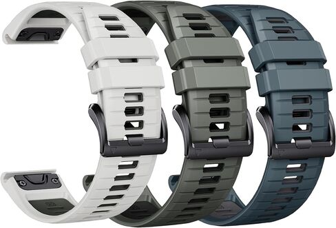 ANCOOL Fenix ​​6S Watch Band / Fenix ​​7S Watch Band / Fenix ​​5S Watch Band 20MM سيليكون حزام الساعة لـ Fenix ​​5S Plus / Fenix ​​6S Pro / Instinct 2S (بني-رمادي داكن) in Kuwait