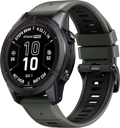 ANCOOL Fenix ​​6S Watch Band / Fenix ​​7S Watch Band / Fenix ​​5S Watch Band 20MM سيليكون حزام الساعة لـ Fenix ​​5S Plus / Fenix ​​6S Pro / Instinct 2S (بني-رمادي داكن) in Kuwait