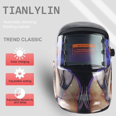 خوذة لحام ذاتية التعتيم تعمل بالطاقة الشمسية مع ظل قابل للتعديل 4/9-13 لقناع اللحام القوسي Tig Mig (الجوكر) in Kuwait
