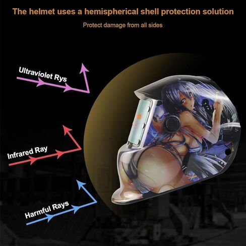 خوذة لحام ذاتية التعتيم تعمل بالطاقة الشمسية مع ظل قابل للتعديل 4/9-13 لقناع اللحام القوسي Tig Mig (الجوكر) in Kuwait