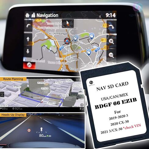 Latest Navigation SD Card, GPS SD Card Compatible with 2021-2023 Cx-5 & Cx-30 & 3 & Cx-9; 2022-2024 Cx-50; 2022-2023 Mx-30, GPS Map Update for USA/CAN/MEX in Saudi Arabia