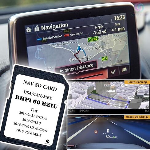 Latest Navigation SD Card, GPS SD Card Compatible with 2021-2023 Cx-5 & Cx-30 & 3 & Cx-9; 2022-2024 Cx-50; 2022-2023 Mx-30, GPS Map Update for USA/CAN/MEX in Saudi Arabia