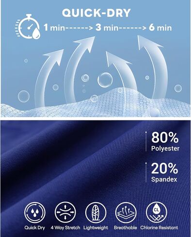 ADOREISM Men's Swimsuit Jammer Quick-Dry Athletic Swimsuit in Kuwait