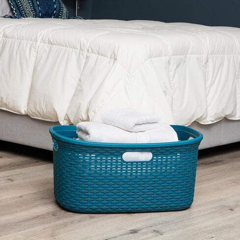Mind Reader Basket Collection, Laundry Basket, 40 Liter (10kg/22lbs) Capacity, Cut Out Handles, Ventilated, Set of 2, Pink in Saudi Arabia