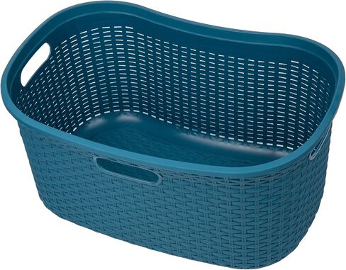 Mind Reader Basket Collection, Laundry Basket, 40 Liter (10kg/22lbs) Capacity, Cut Out Handles, Ventilated, Set of 2, Pink in Saudi Arabia